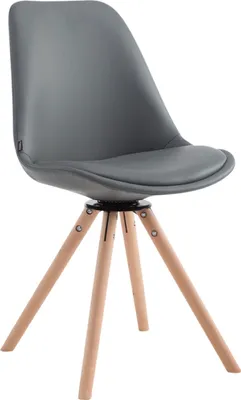 Produktbild von Besucherstuhl HLO-CP19 Drehbar Natura Rund  grau