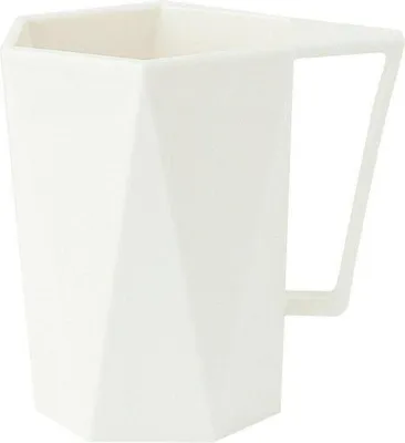 Produktbild von Becher aus Kunststoff, geometrisch - weiß