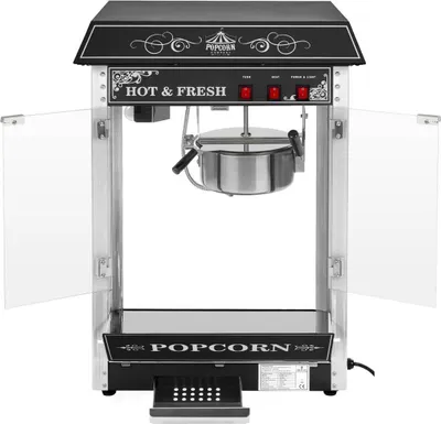 Zdjęcie produktu dla Profesjonalna Wydajna Maszyna Do Popcornu Nastawna 230V 1.6Kw Czarna