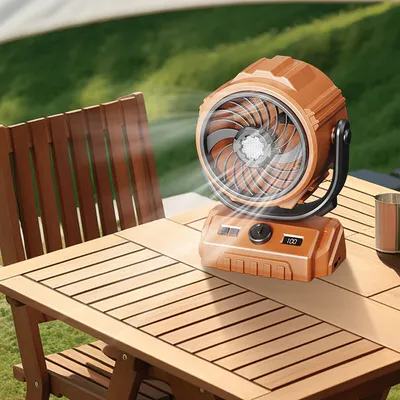 Produktbild von Camping-Ventilator mit LED-Licht, starker Windgeschwindigkeit, persönlicher wiederaufladbarer tragbarer batteriebetriebener Outdoor-Ventilator