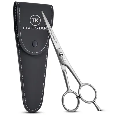Produktbild von TK FIVE STAR ® Signature Premium 6'' Razor Edge extra scharfe Friseurschere Haarschere Bartschere für Damen Herren Salons und Kinder