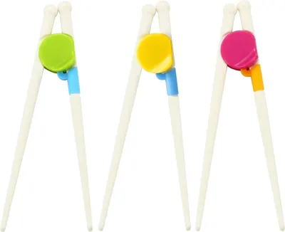 Produktbild von Essstäbchen mit Hilfsdesign - geeignet für Kinder, Anfänger und Senioren (3 Stück) - Ergonomisches Design - Einfach zu verwenden