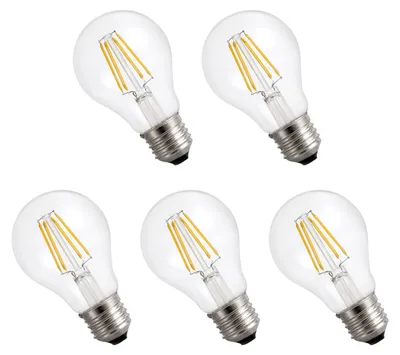 Productafbeelding van Spectrum LED Peerlamp A60 E27 Helder - 3.8W 806lm 4000K - Neutraalwit - Vervangt 60W - 5 stuks