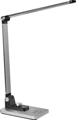 Produktbild von BELIANI Schreibtischlampe silber Aluminium Kunststoff 3 Temperaturmodi stufenloser Dimmer kabelloses Ladegerät modern Home Office