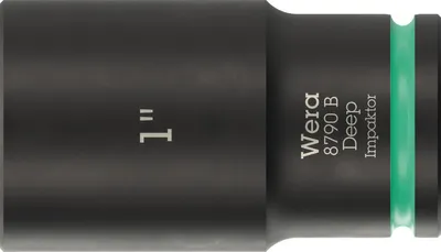 Obrázek produktu pro Wera 05005576001, Rázová hlavice, Černá, Zelená, 1 hlava/hlavy, 1/4", Imperiální, 1"
