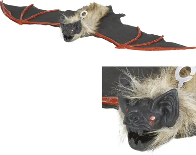 Immagine prodotto di Animazione decorazione pipistrello animale Halloween Horror spaventoso decorazione scura, Colore: Marrone / Nero