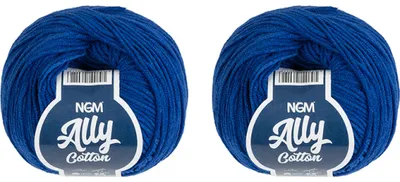 Obrázek produktu pro SET 2ks - Příze ALLY Bavlna - 50 g, 140 m - Modrá