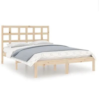 Produktbild von Massivholzbett Kiefernholz unbehandelt 135x190 cm