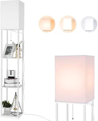 Produktbild von Stilvollle Holzfußbodenlampe mit dimmbarer LED-Beleuchtung