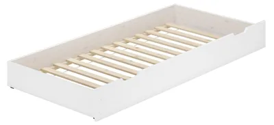 Produktbild von Bettkasten weiß Bettschublade mit Rollrost als Zusatzbett für Einzel- und Seniorenbetten 90.10-S6W