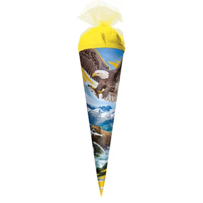 Produktbild von ROTH Geschenk-Schultüte klein Seeadler 50 cm rund Tüllverschluss Zuckertüte Schulanfang