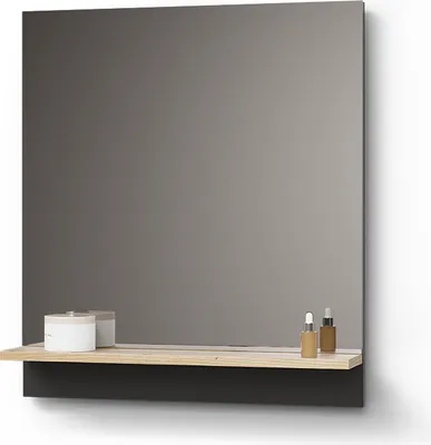 Image de Armoire de toilette Livinity Timavo Anthracite 60x67cm avec étagère, Model 52969