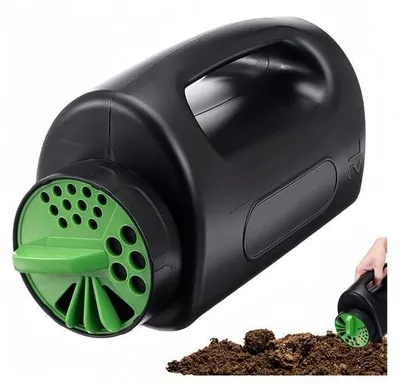 Imagen del producto de Sembradora multifuncional para jardín y césped, pulverizador de 2 litros para semillas, fertilizantes y sal