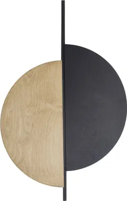Obrázek produktu pro Nástěnné svítidlo dřevo kov GX53 V: 80 cm černá přírodní 2-světelné moderní nástěnné svítidlo