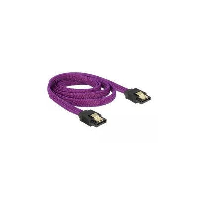 Produktbild von DeLOCK 83692, 1 m, SATA III, SATA 7-pin, SATA 7-pin, Männlich/Männlich, Violett