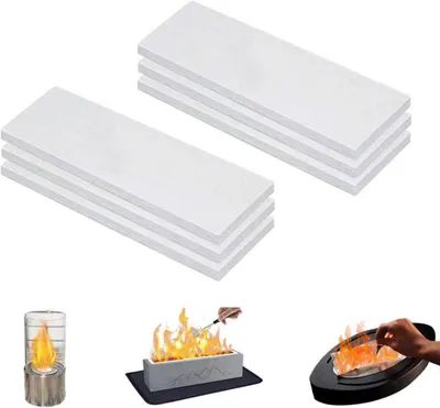 Imagen del producto de Lana de cerámica para bioetanol, 300x100x10 mm, 6 unidades, para chimeneas de mesa