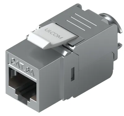 Zdjęcie produktu dla Ubiquiti UACC-Keystone-Jack-C6A, Płaski, Metaliczny, RJ-45, LSA, Żeńska, 23/26