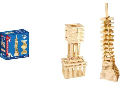 Immagine prodotto di JEUJURA - Wooden Construction Set - TECAP Classic - 200 pieces - Ages 3+