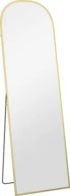 Produktbild von Standspiegel Ganzkörperspiegel großer Spiegel, modernes Design, 50 cm x 1,5 cm x 161,5 cm, Gold