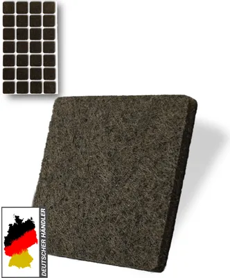 Produktbild von Filzgleiter Selbstklebend braun, quadratisch 20 x 20 mm (28 Stück)