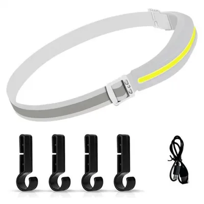 Produktbild von LED Stirnlampe USB-C Wiederaufladbar 230° Weitwinkel IPX4 Weiß