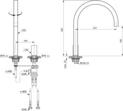 Produktbild von IDEAL STANDARD A7831A2 Waschtischarmatur hoher Auslauf Solos