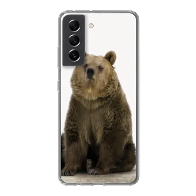 Produktbild von MuchoWow® Handyhülle Schutzhülle Hülle für Samsung Galaxy S21 FE Braunbär - Tiere - Bär - Niedlich - Jungen - Mädchen Silikon Softcase Handy Hülle - Mobiltelefonhülle