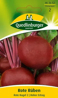 Zdjęcie produktu dla Quedlinburger Saatgut - Rote Rübe Rote Kugel 2 - Nasiona - 463652