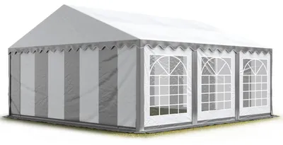 Produktbild von TOOLPORT Partyzelt Festzelt 3x6 m Garten-Pavillon PVC Plane 700 N in grau-weiß Wasserdicht