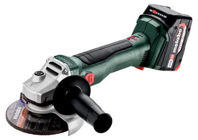 Produktbild von Metabo Akku-Winkelschleifer W 18 L BL 9-125, metaBOX 165 L, 18V 2x4Ah Li-Power + ASC 55