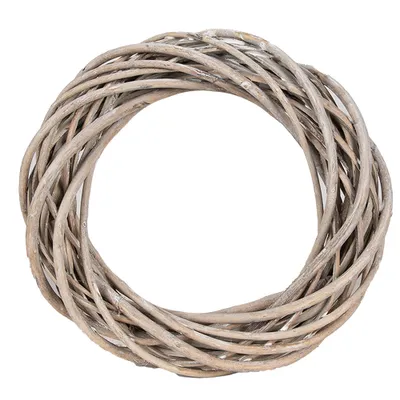Zdjęcie produktu dla Clayre & Eef Wianek Ø 20 cm Brązowy Rattan