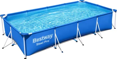 Produktbild von Bestway® Steel Pro™ Frame Pool ohne Pumpe 400 x 211 x 81 cm , blau, eckig