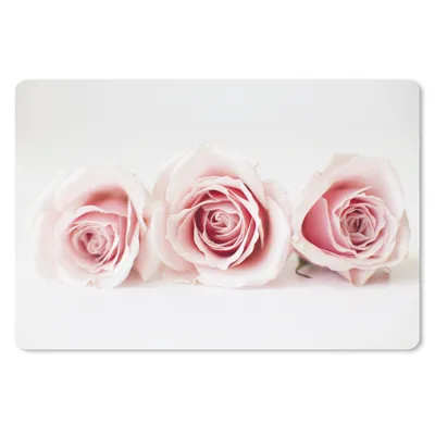 Produktbild von MuchoWow® Mauspad Mousepad Studioaufnahme von drei rosa Rosen nebeneinander 27x18 cm - Mousepads - Maus Mat - Pad - Mausunterlage - Büroartikel - Desk Matten