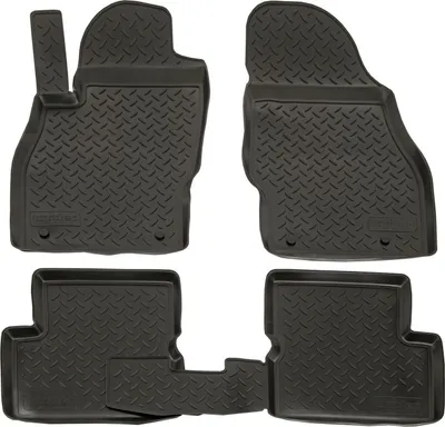 Image de Tapis De Sol En Caoutchouc TPE Pour Opel Corsa D / E 2006-2019 4pcs, Système de Fixation Bord Haut Noir Antidérapant Toutes Saisons