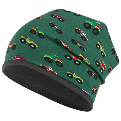 Produktbild von Mütze Junge Kindermütze Übergangsmütze Beanie Fahrzeuge, Gr. 50/52, Grün