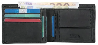 Produktbild von Benthill Herren Geldbörse Leder - Geldbeutel mit RFID-Schutz - Slim Portemonnaie für Herren - Echte Vintage Ledergeldbörse