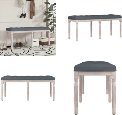 Produktbild von vidaXL Sitzbank Dunkelgrau 110x40x49 cm Samt - Sitzbank - Sitzbänke - Sitzmöbel - Flurbank