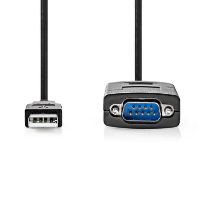 Immagine prodotto di Convertitore RS232 | USB-A Maschio | RS232 | Nichelato | 0,90 m | Rotondo | PVC | Nero | Custodia