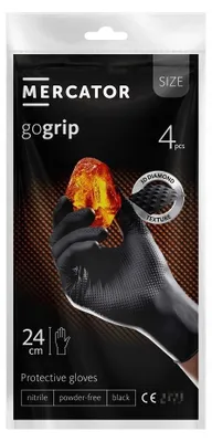 Produktbild von MERCATOR GOGRIP Nitrilhandschuhe Schwarz Größe XL