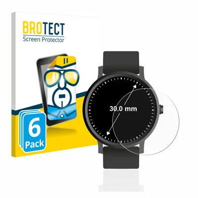 Produktbild von 6x Für Armbanduhren (Kreisrund, ø: 30 mm) Schutzfolie BROTECT Displayschutz Display Schutz Folie Klar Transparent