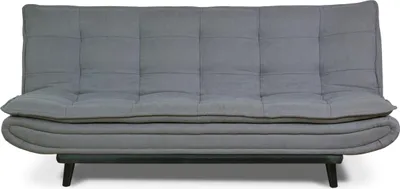 Produktbild von Schlafsofa - Sofa mit Schlaffunktion - Polstersofa - Dunkelgrau - Veloursstoff - Verstellbare Rückenlehne - Holzbeine - MENO