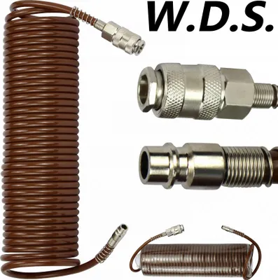 Zdjęcie produktu dla Wąż Spiralny Pneumatyczny do Kompresora 8x12 mm 20 m 8 Bar Kraft&Dele