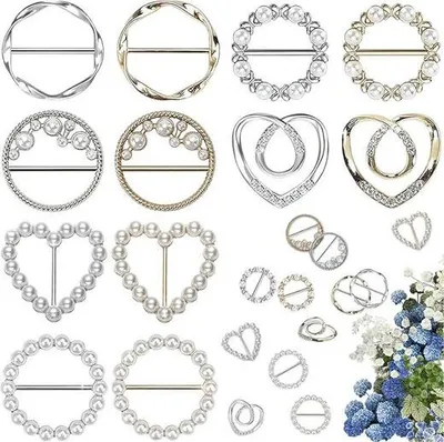 Produktbild von Anstecknadel Damen Metall T Shirt Clip,Schal Ring Clip,kleider clip,12 Stück