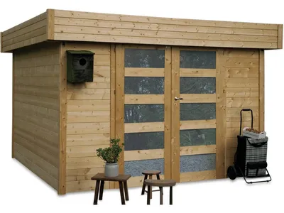 Image de Abri de jardin "Odense" - 7.64 m² - 3.02 x 3.02 x 2.19 M - 28 mm
