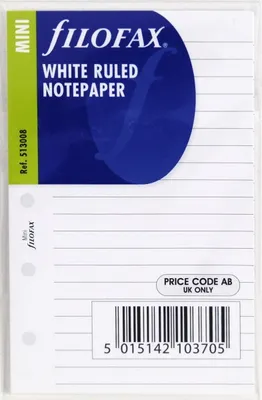 Immagine prodotto di FILOFAX MIN CARTA a righe bianca