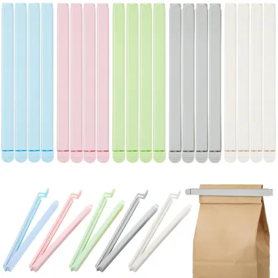 Productafbeelding van Sluitclips voor zakken - Set van 20 stuks - Voor het n van voedingsmiddelen - 20 cm lang
