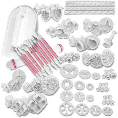 Produktbild von 68-teiliges Fondant-Set für Tortendekoration