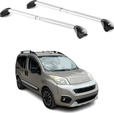 Image de Barres de toit transversales pour Fiat Qubo 2008-2024 5P Gris Argenté 2x ABE