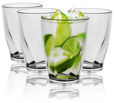 Imagen del producto de Juego de 4 vasos de plástico irrompibles, de 350 ml