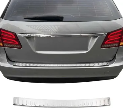 Image de Protection Seuil de Pare Arriére pour Mercedes Classe E S212 2010-2013 Chromé